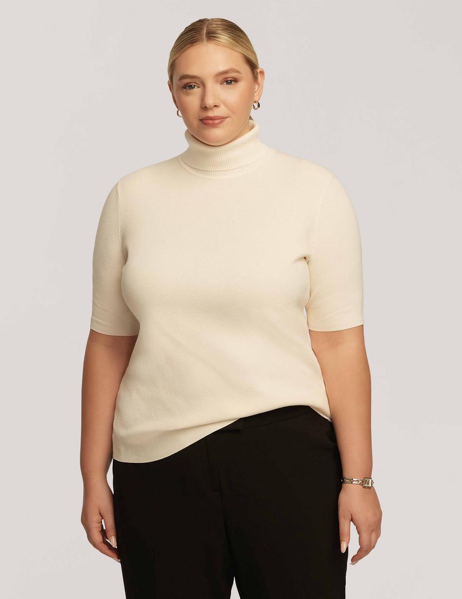 Grande Taille Anne Klein Half Sleeve Turtleneck   | HUL-7925789